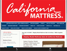 Tablet Screenshot of californiamattress.net